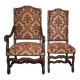 2 Louis XIII armchairs and 4 chairs