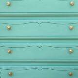 Vintage mint green chest of drawers 1950