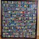 Native American tapestry, embroidered framed, colorful Mayan symbology, 84 cm