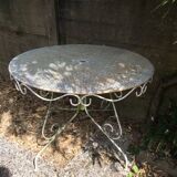 Vintage wrought iron garden table