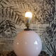 Pink opaline ball lamp 1950
