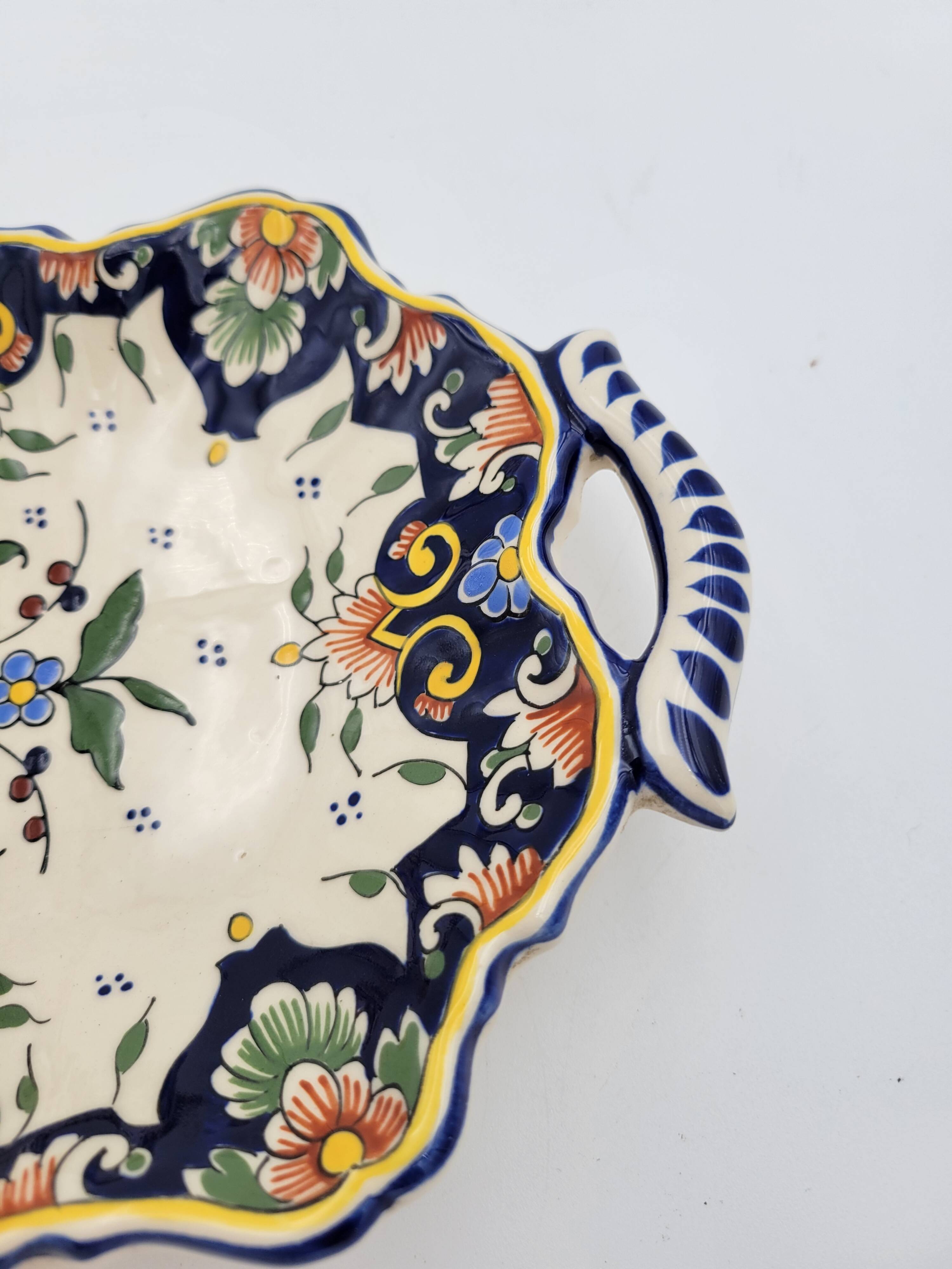 Small Rouen porcelain dish