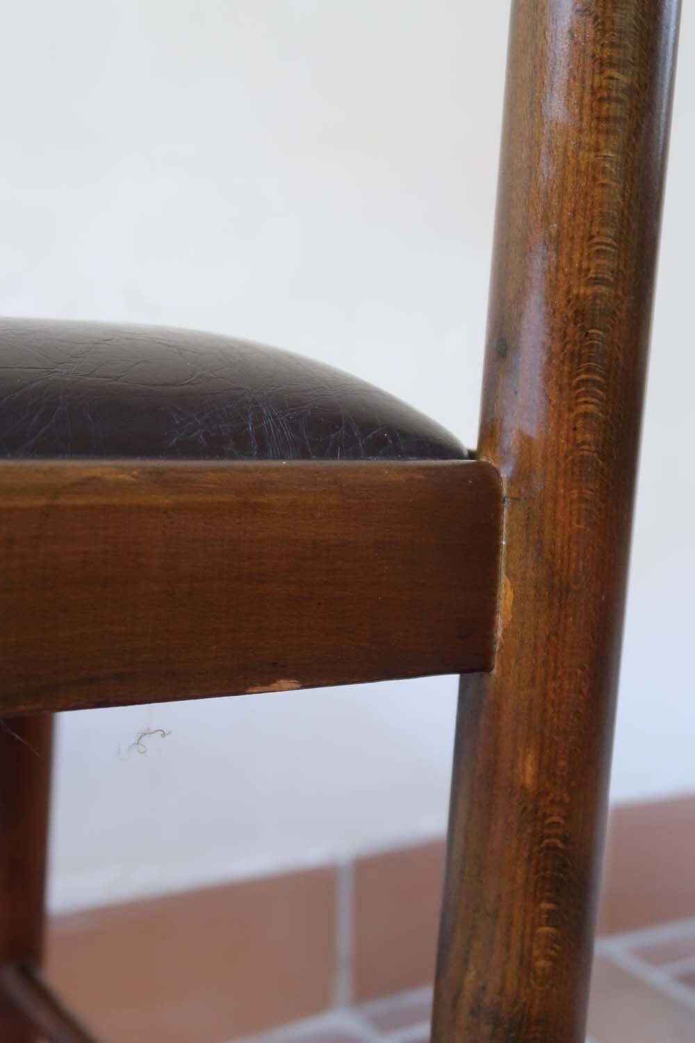 4 brutalist skai chairs (3 lots available)