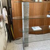 Roche Bobois stone and glass sculpture shelf 1970s
