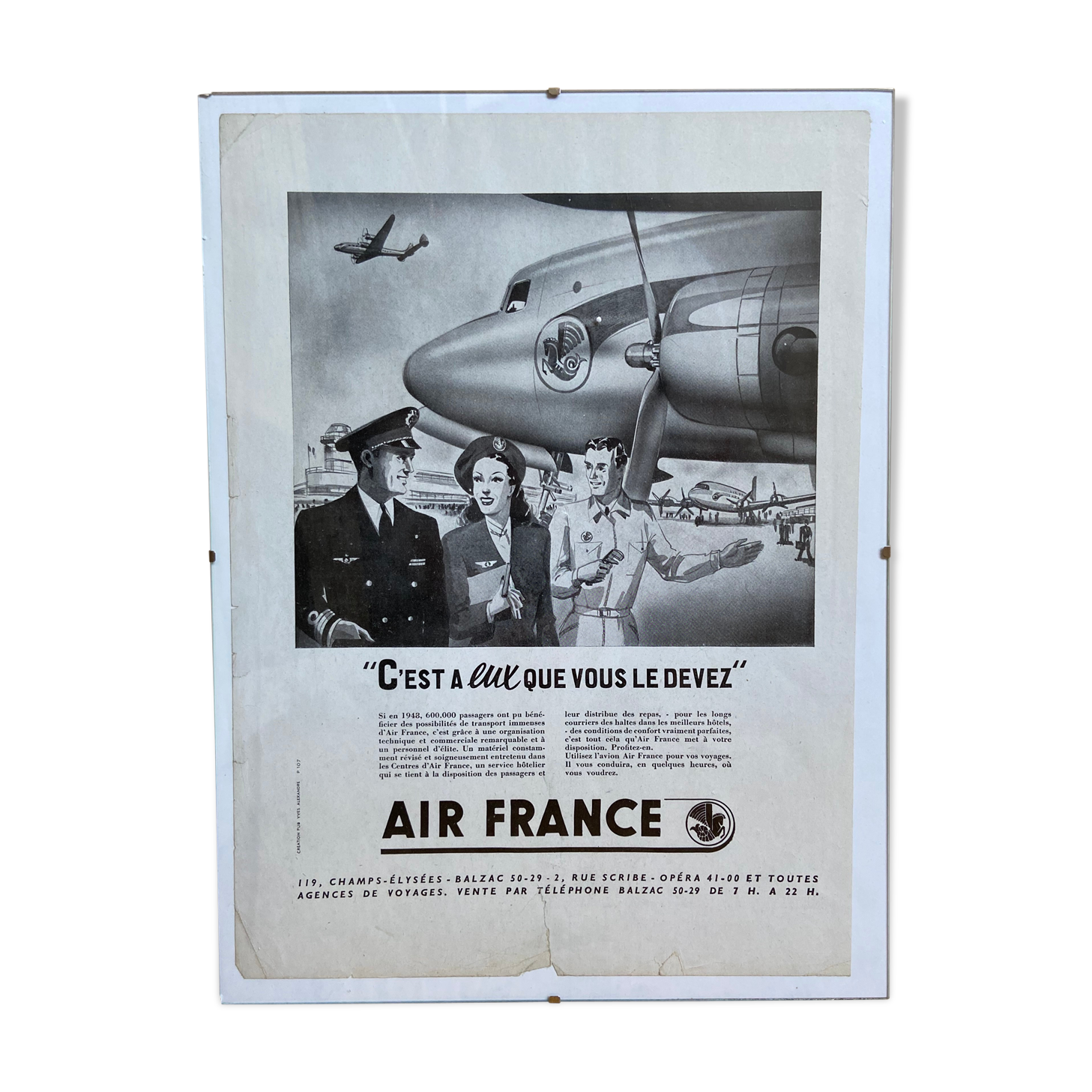 Air France advertising poster April 30, 1949