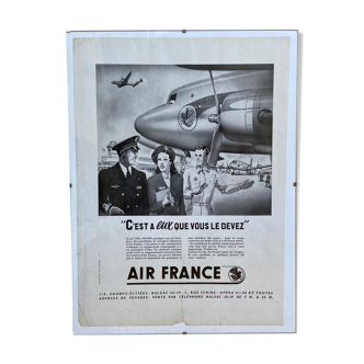 Air France advertising poster April 30, 1949