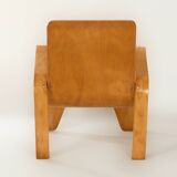 Lawo 1 armchair by han pieck for lawo ommen in 1946 (no. 829) | birchwood, rare find