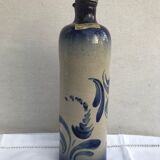 Bouteille grès bleu & gris alsace A. Ehret avec bouchon vintage