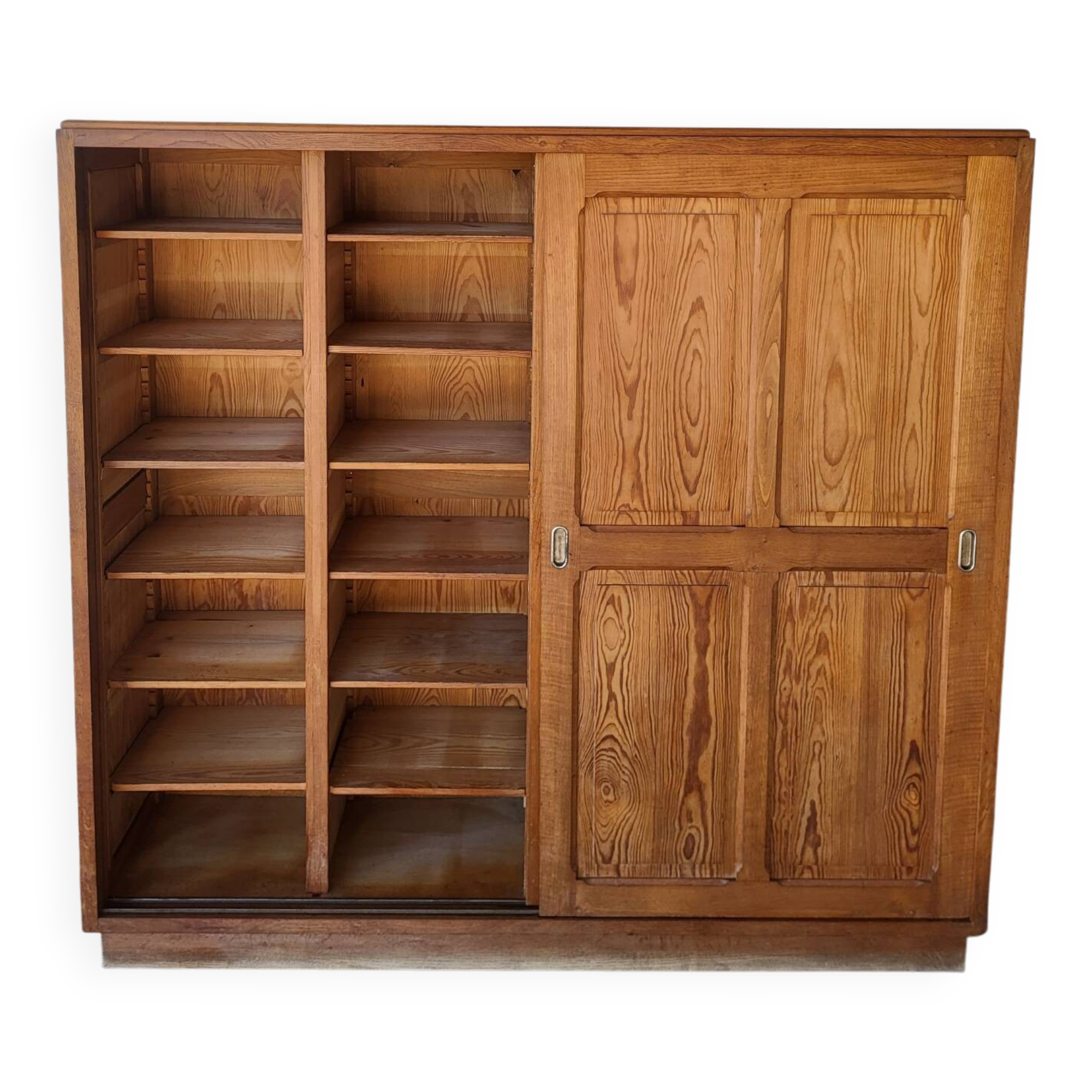 Authentique grand meuble rangement classeur Vintage en bois massif