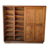 Authentique grand meuble rangement classeur Vintage en bois massif