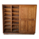 Authentic large vintage solid wood filing cabinet