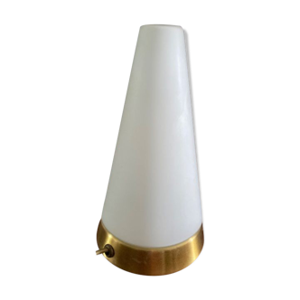Lampe cône or blanc