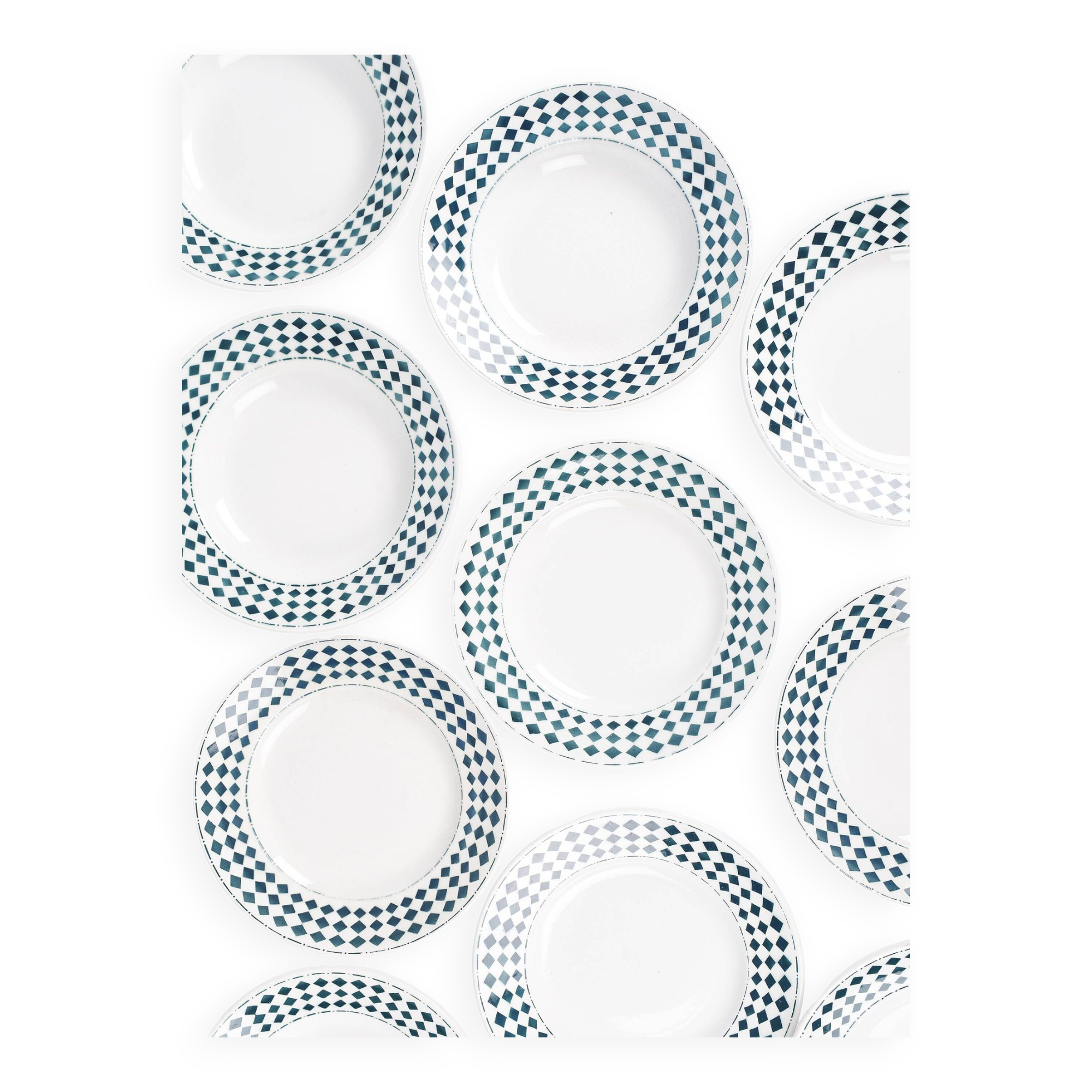 Set of 10 Moulin des Loups and Hamage Orchies diamond plates