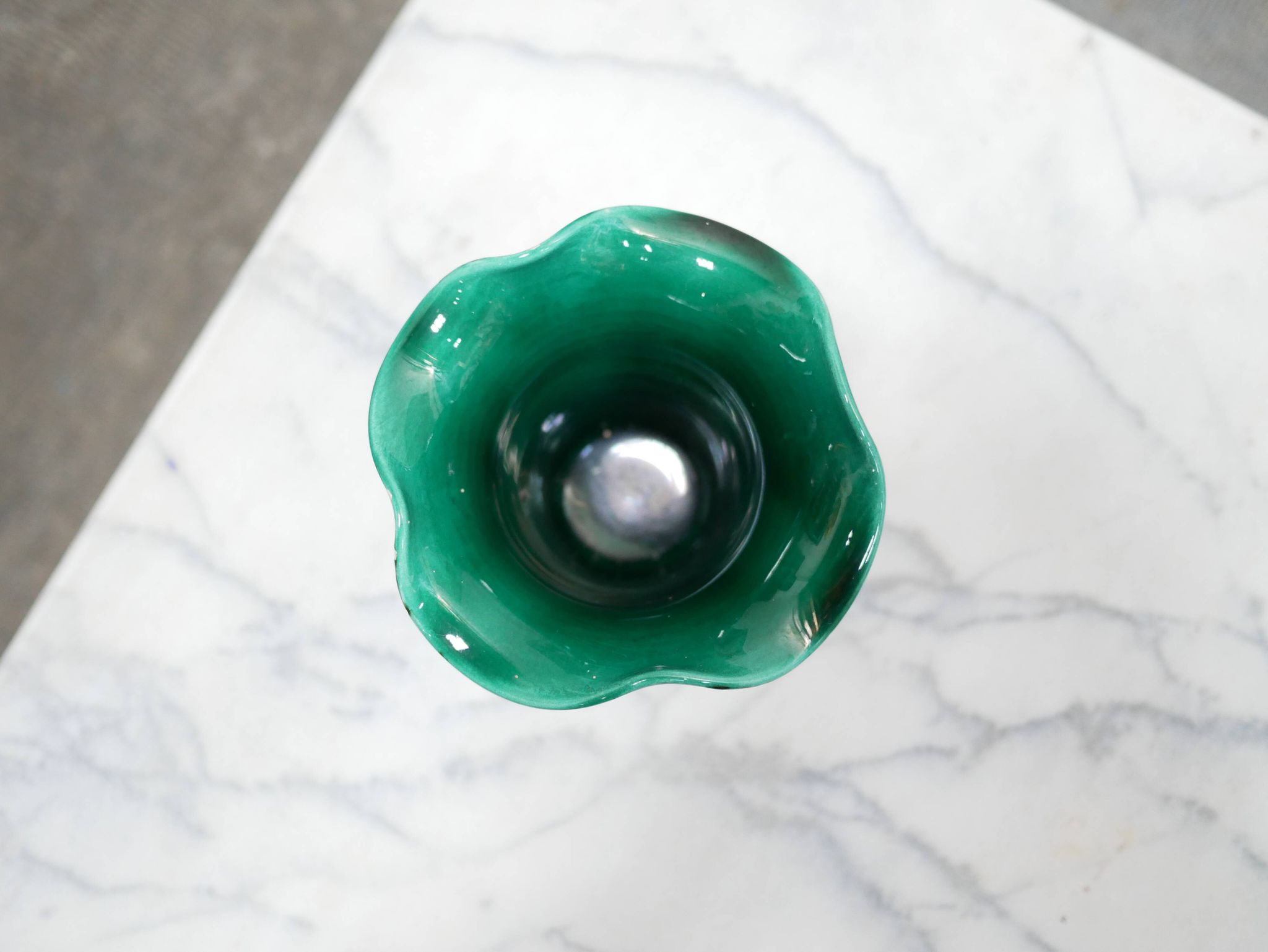 Vase corolle vintage en céramique