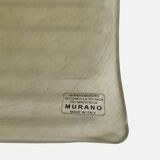 Pair of Art Deco Style Smoked Murano Glass and Brass Sconces