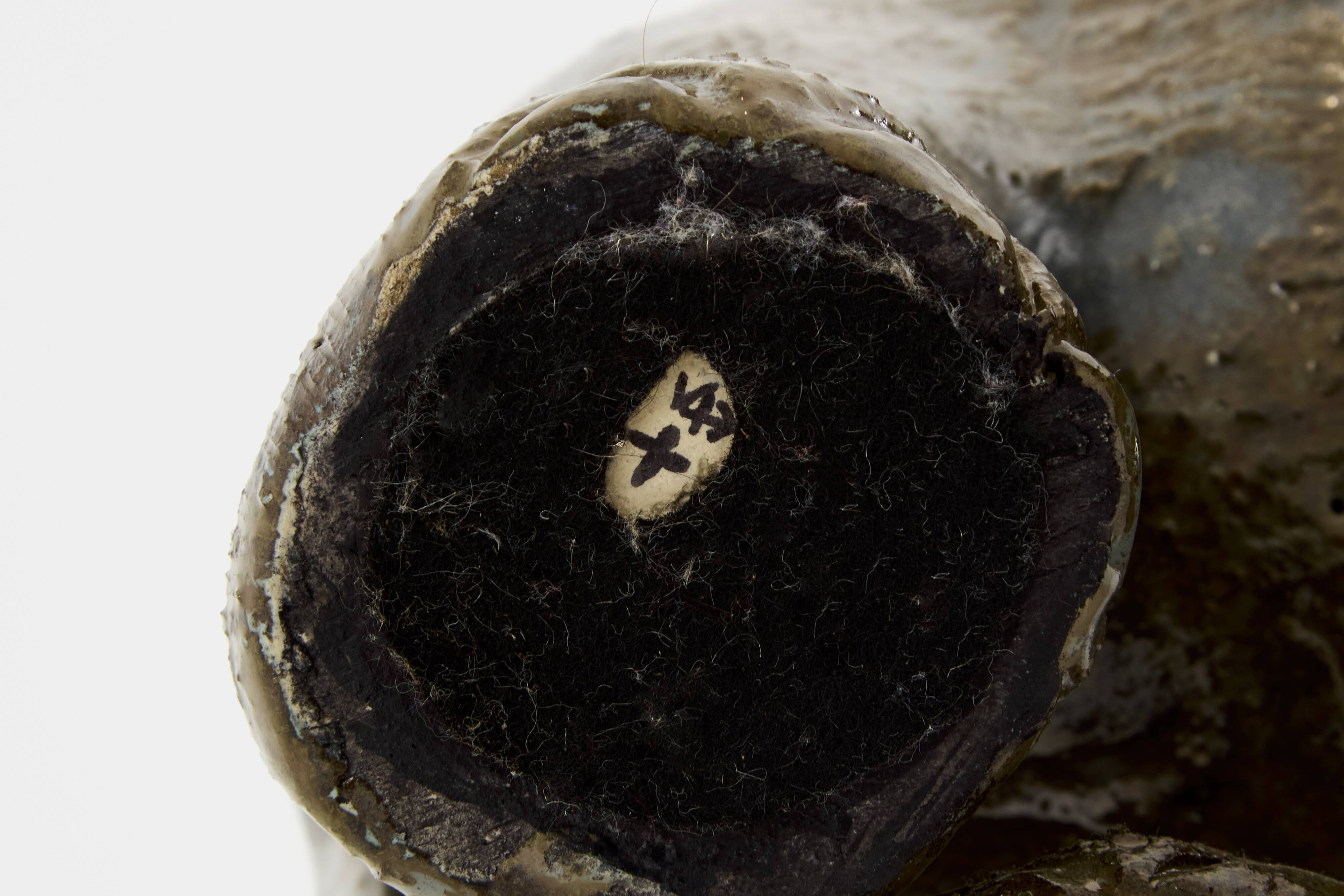 Valérie Courtet elephant sculptures in glazed sandstone circa 2010