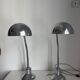 Paire lampes vintage 1940 de bureau jumo 210 chromée design - 50 cm