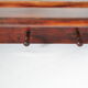 Vintage dark wood wall coat rack