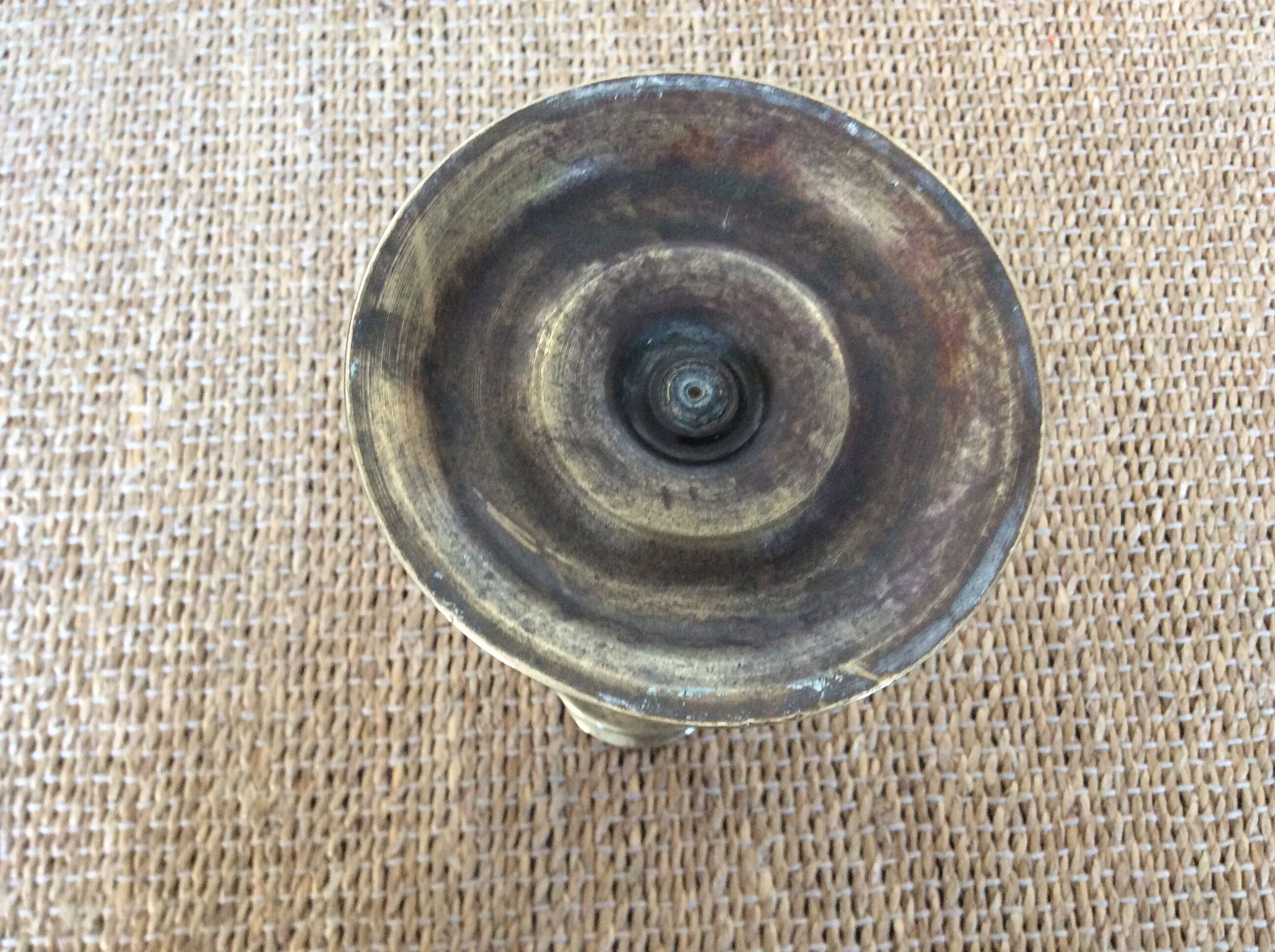 Copper candle holder