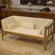 Oak canapé with ecru loops by Guillerme and Chambron for Votre Maison 1960s