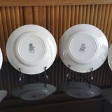 4 plates Terre de Fer Saint Amand and Hamage model "Chicory Williot"