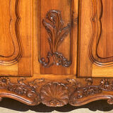 Louis XV Style Walnut Display Cabinet