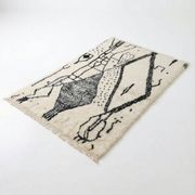 Black and white Azilal rug from Morocco