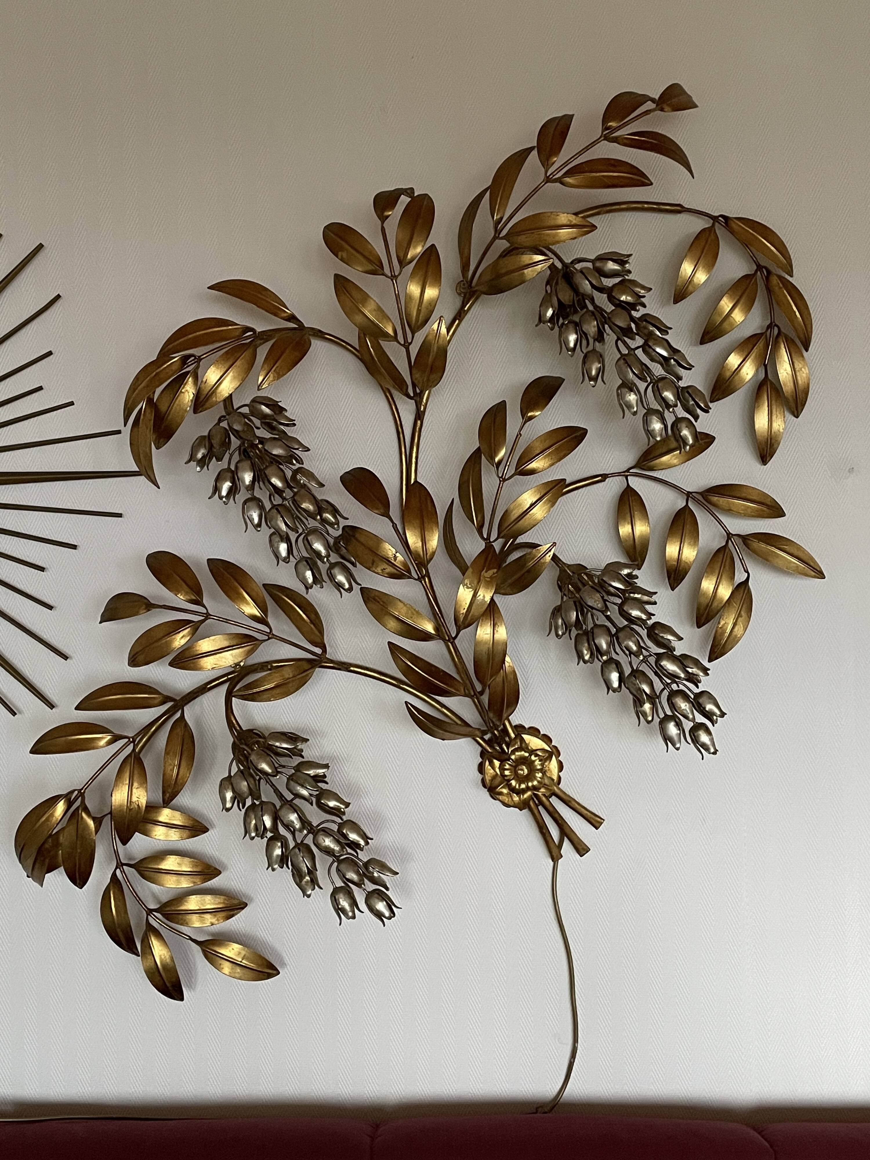 Pioggia D'Oro Wall Lamp in Gold Metal by Hans Kögl, Italy, 1970s