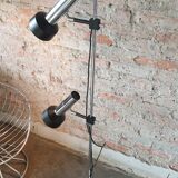 Vintage floor lamp silver-black, 1970