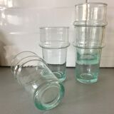 Set of 4 glasses in blown glass