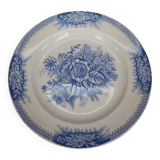 Ancien plat rond Terre de Fer Saint Amand & Hamage Nord modèle Jardinière