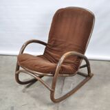 Fauteuil à bascule en rotin