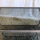 Side table in chromed metal and smoked glass, 60s-70s