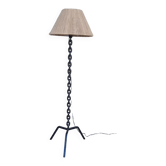Vintage iron chain floor lamp from the 1950s