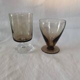Verres coniques , fumé , style art déco par 3