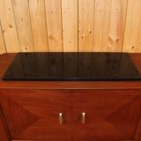 Art deco sideboard in mahogany black marble top