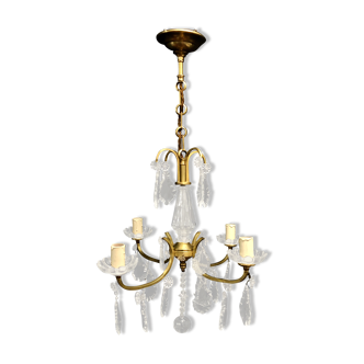 Lustre 4 lights bronze and crystal