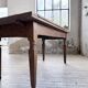 Solid oak farmhouse table with integrated extensions 1950