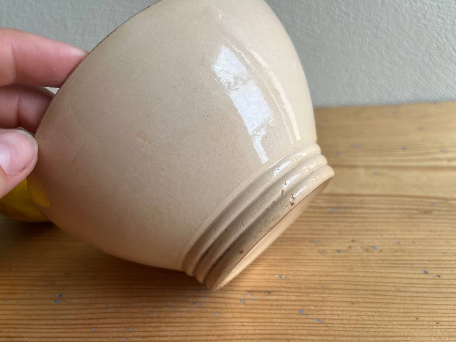 Old earthenware bowl Digoin Sarreguemines