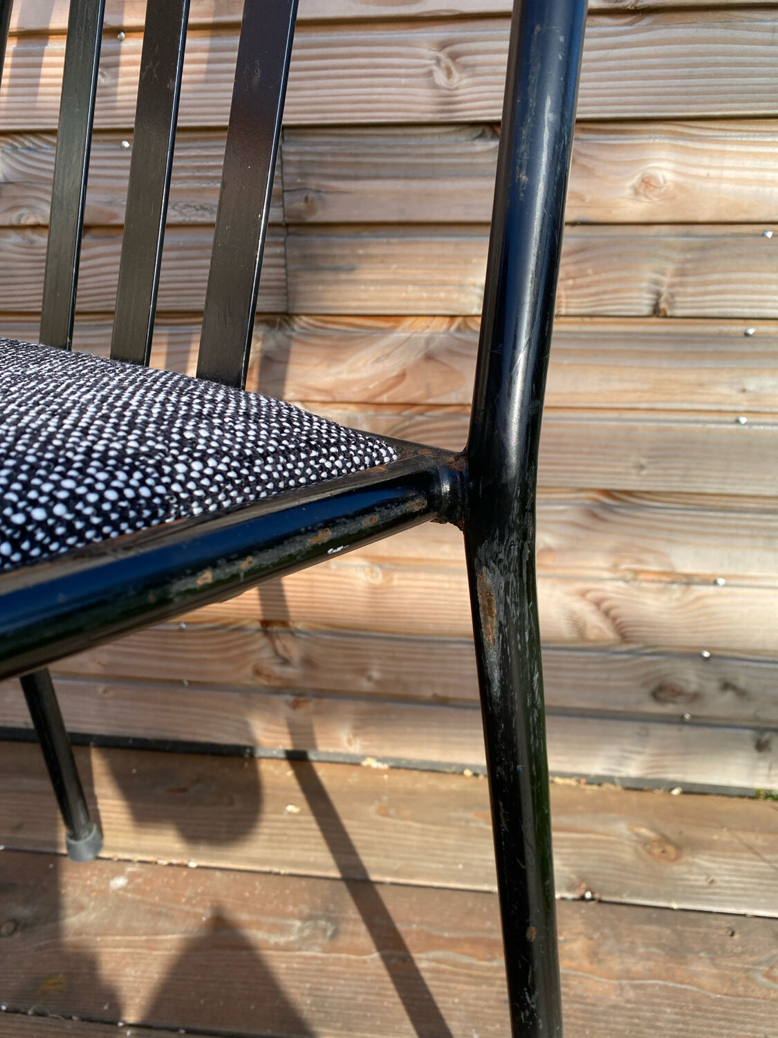 Black metal chair Mallet Stevens