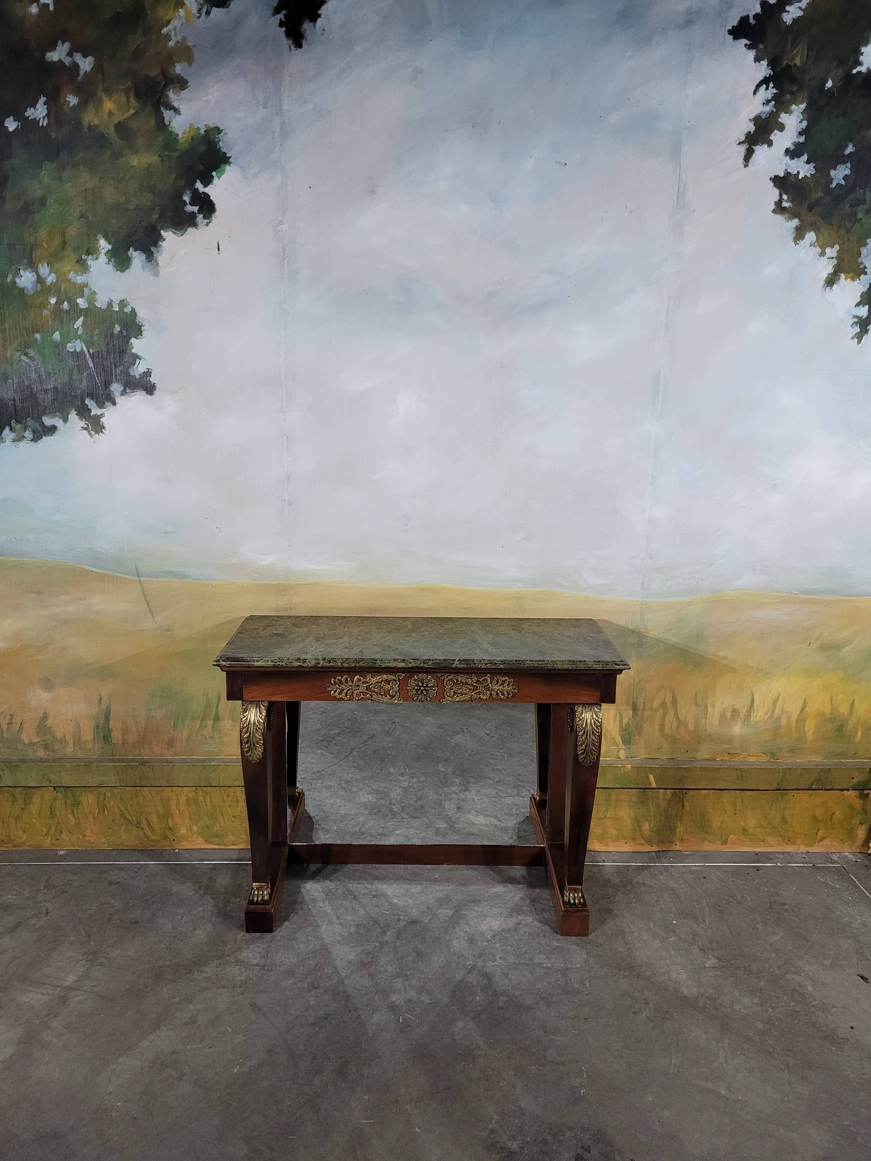 Napoleon III style mahogany console table