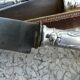 Box of 12 silver-plated art nouveau knives with steel blades