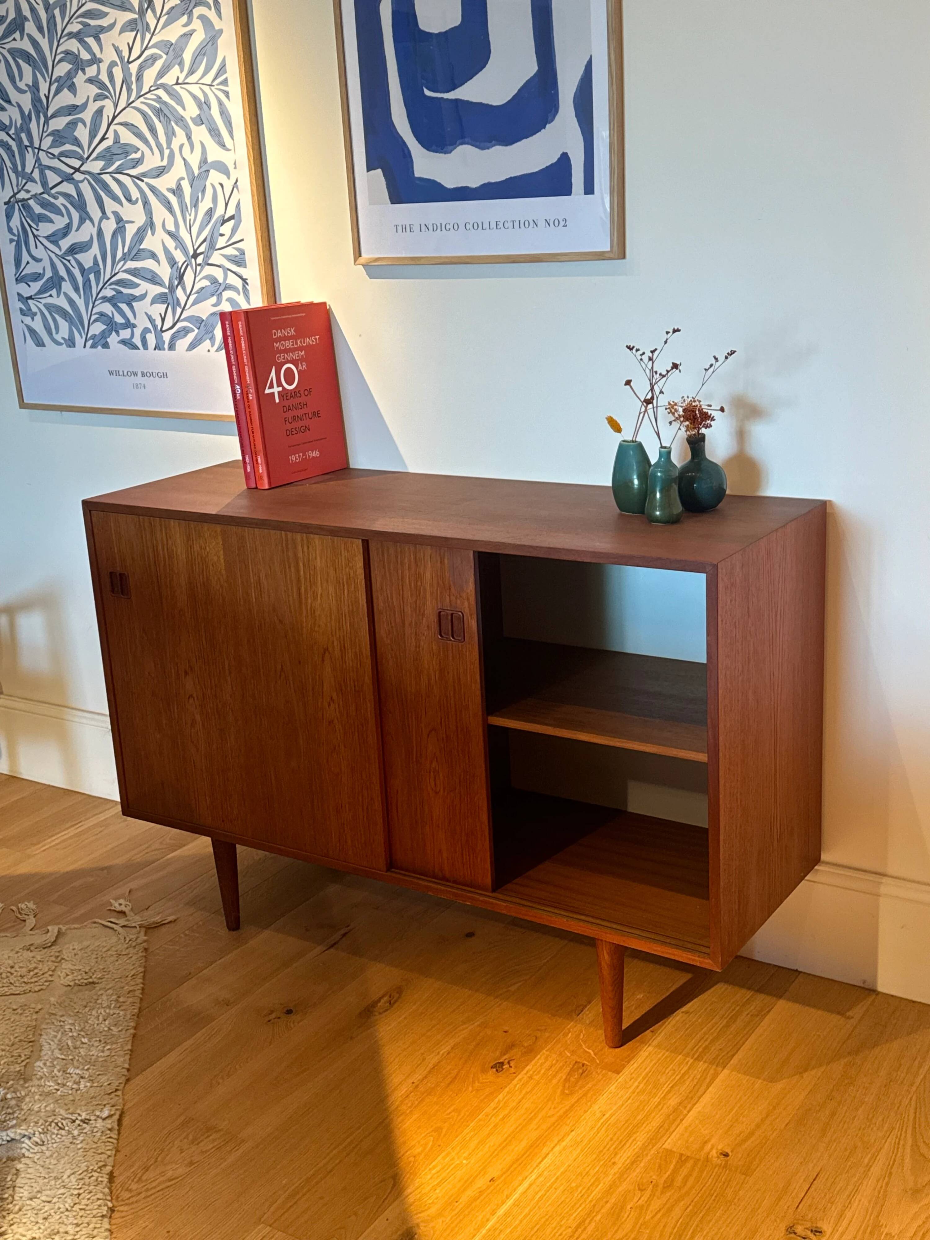 Small vintage Scandinavian teak sideboard "Matilda"