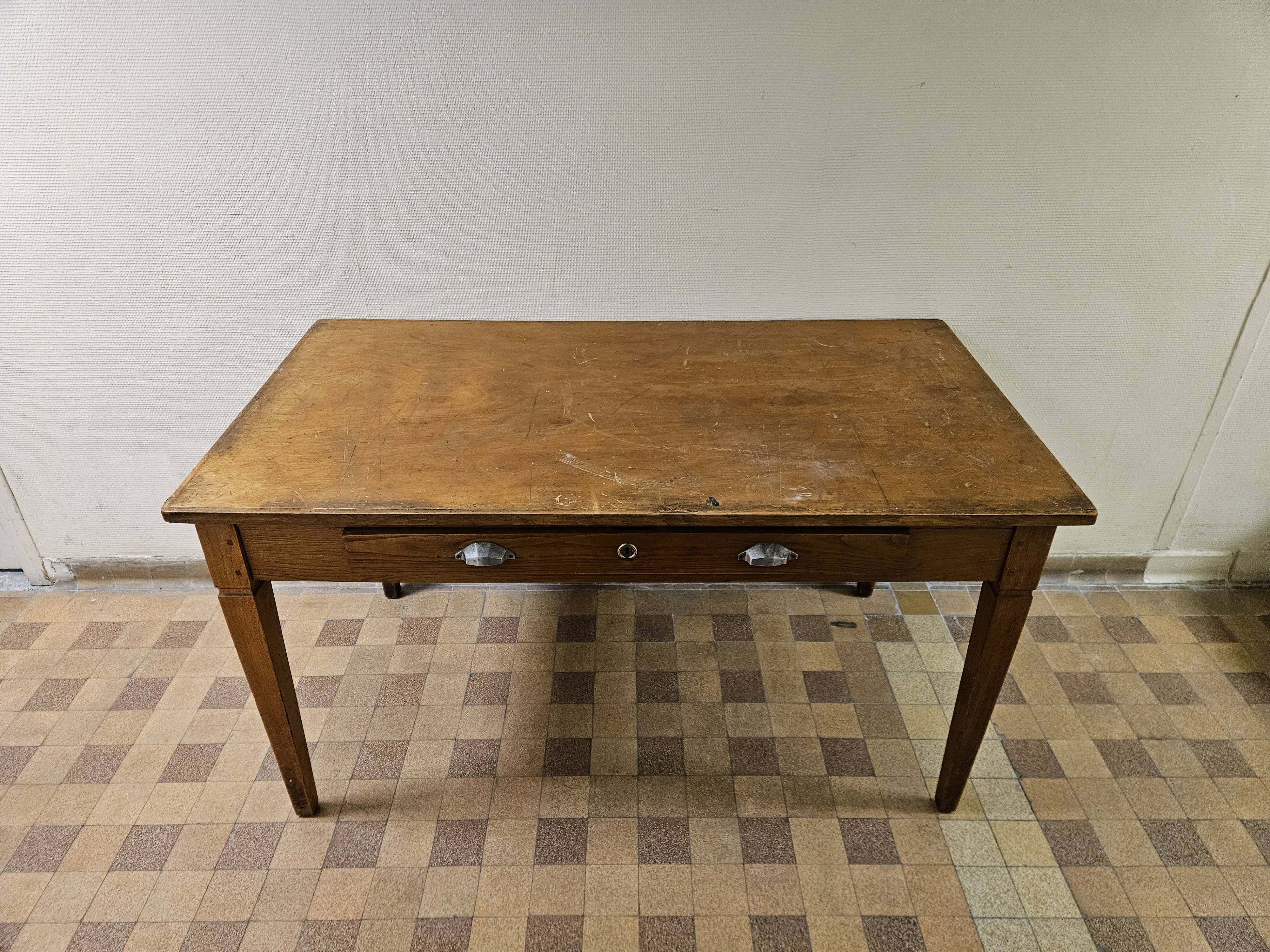 Antique oak administration desk