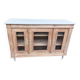 Solid wood buffet unit with glass doors and air-gummed dresser dpc 1223100