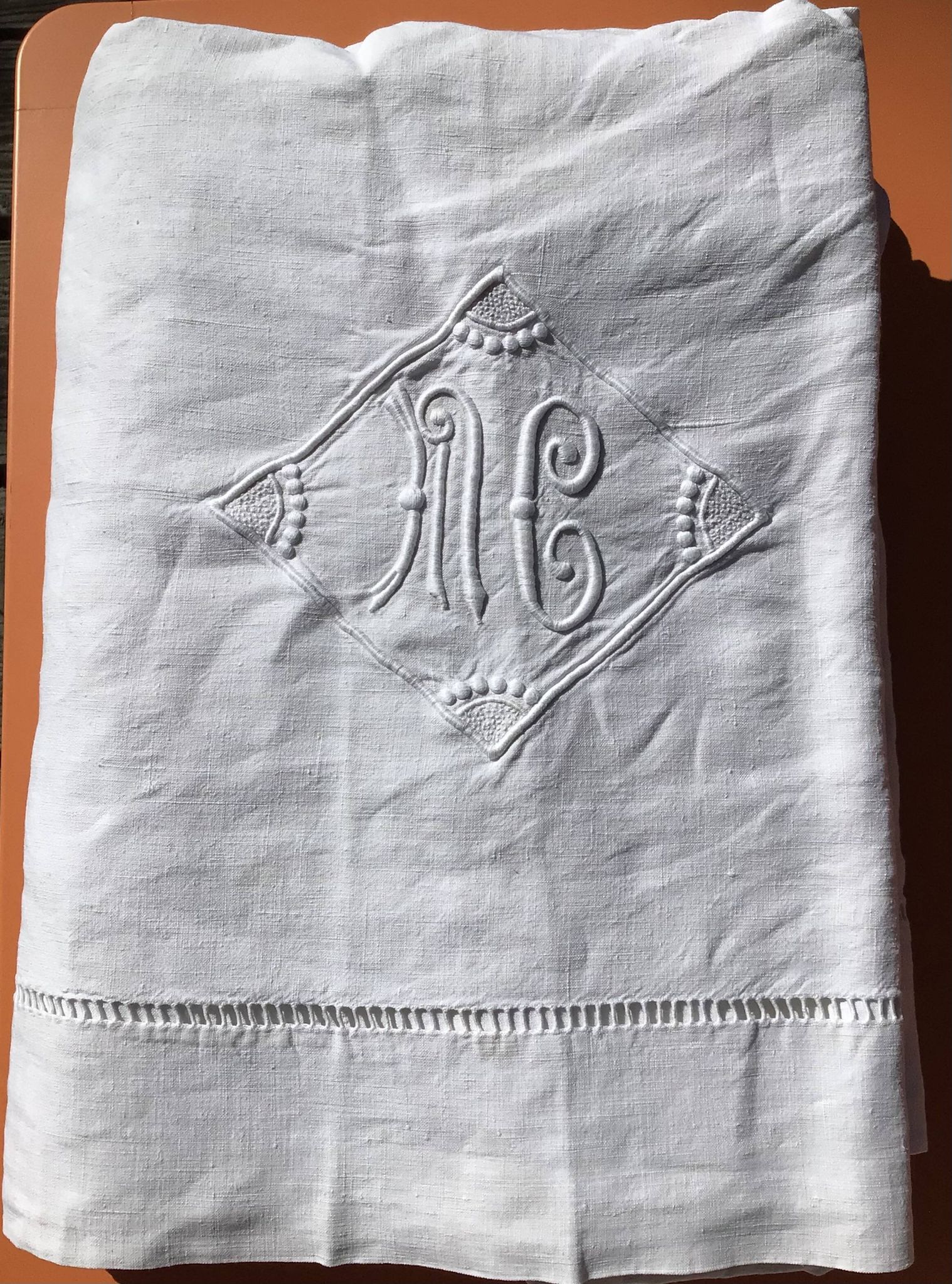 Drap 2 places monogramme MC