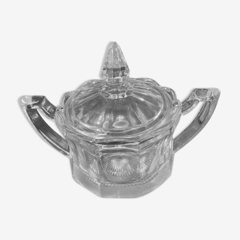 Glass sugar bowl