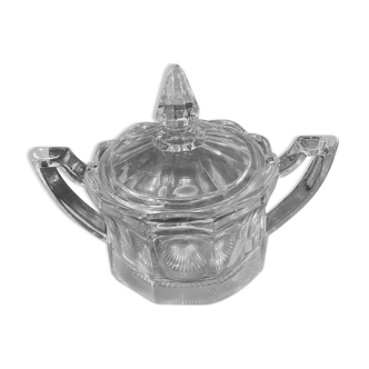 Glass sugar bowl