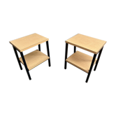 Paire table de nuit chevet bout de canapé vintage ancien 1950 legrand design