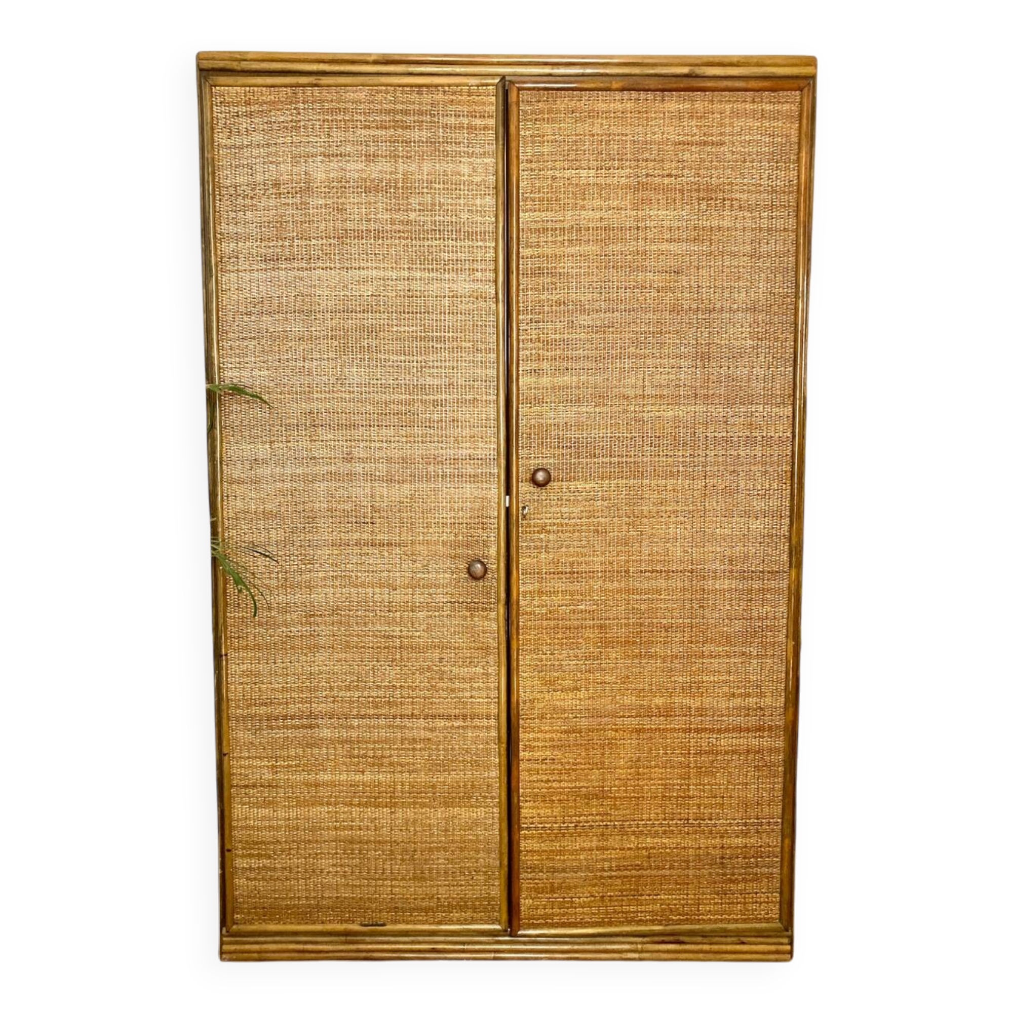 Cane and bamboo wardrobe